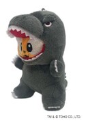 「ゴジラ55シート」の特典となる、ボールチェーン付きゴジジャビくんぬいぐるみ。