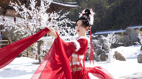 中国ドラマ「花令嬢の華麗なる計画」より、モン・ズーイー（孟子義）演じる花琉璃（かりゅうり）。