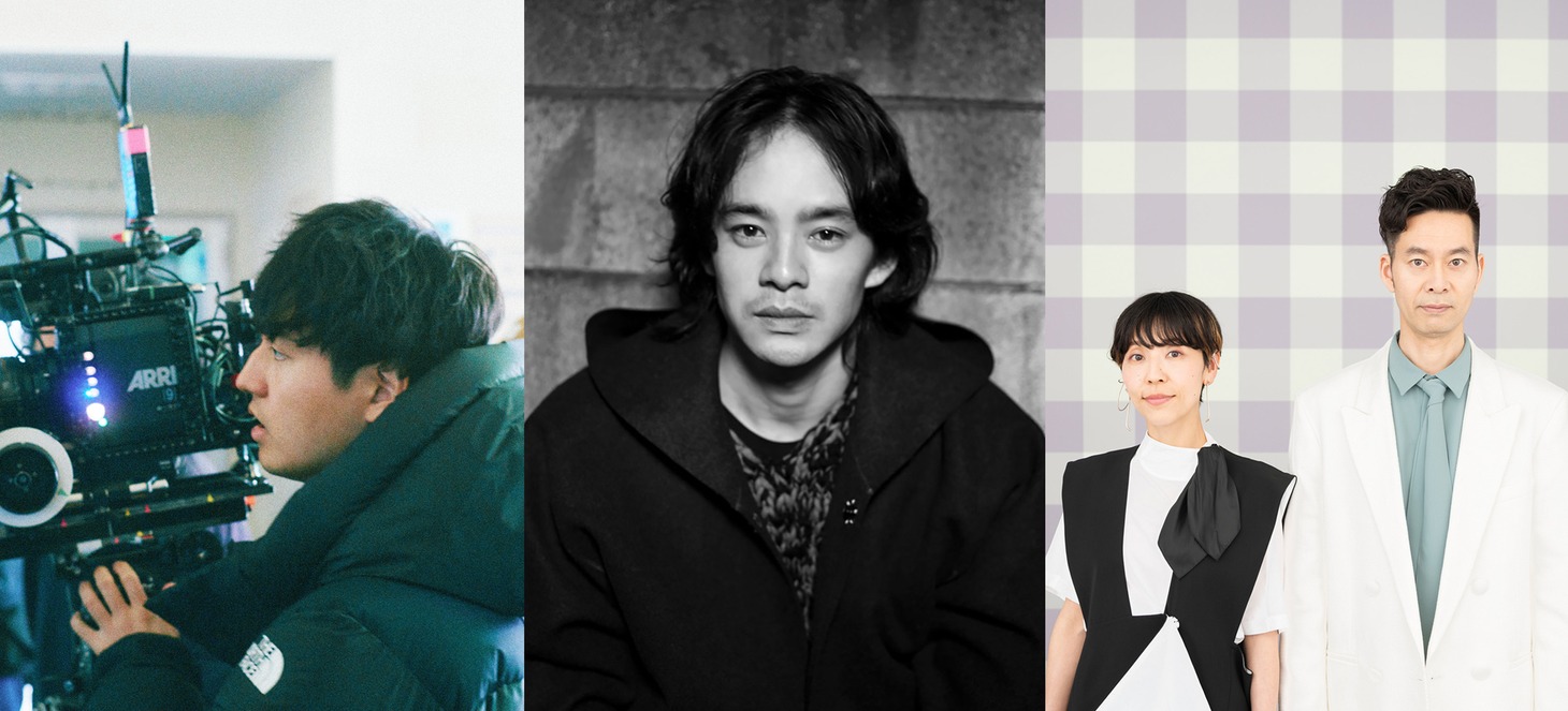 左から奥山大史、池松壮亮、ハンバート ハンバート。