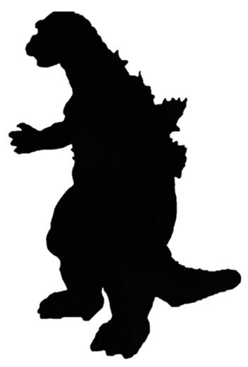 「ゴジラ・フェス大阪」開催記念グッズのシルエット。