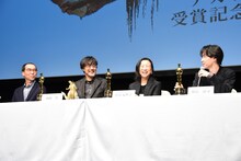 「ゴジラ-1.0」アカデミー賞受賞記念会見の様子。