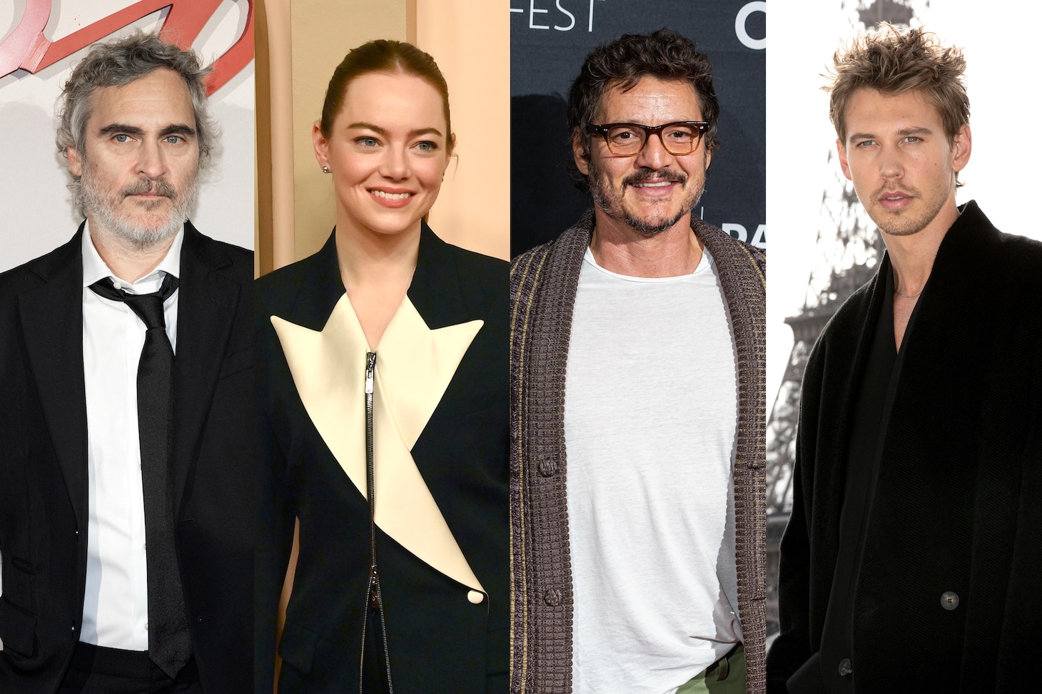 左からホアキン・フェニックス、エマ・ストーン、ペドロ・パスカル、オースティン・バトラー。