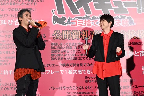 「劇場版ハイキュー!! ゴミ捨て場の決戦」公開御礼“音駒”舞台挨拶の様子。