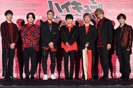 「劇場版ハイキュー!! ゴミ捨て場の決戦」公開御礼“音駒”舞台挨拶の様子。