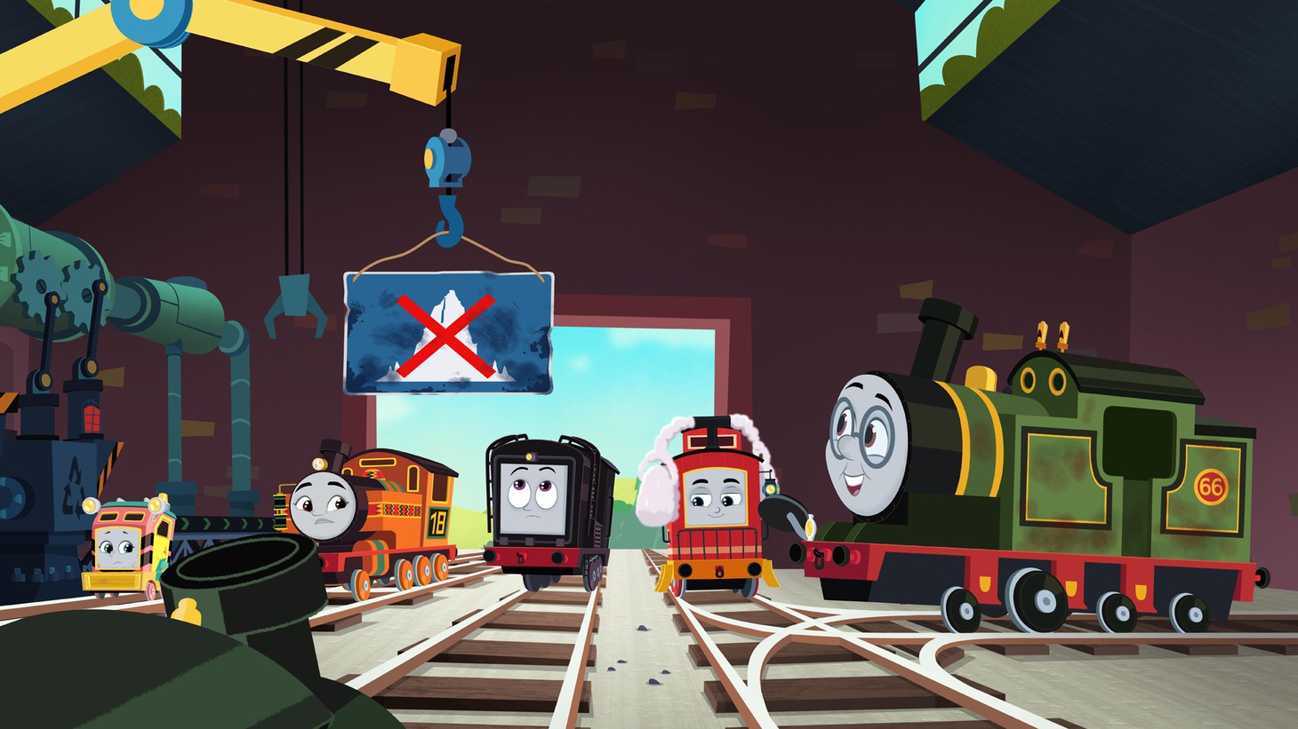 「映画 きかんしゃトーマス 大冒険！ルックアウトマウンテンとひみつのトンネル」場面カット