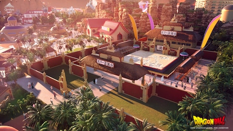 ドラゴンボールテーマパークのイメージスケッチ。