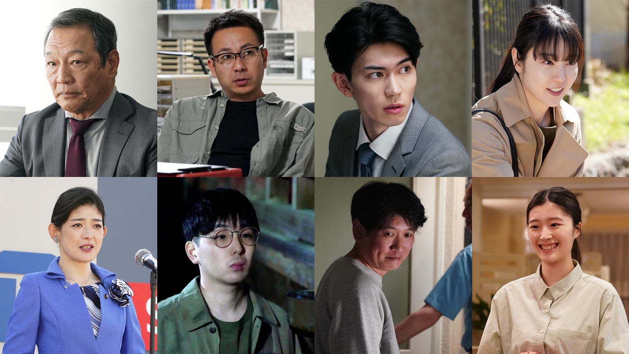 上段左から井上肇、坪倉由幸、樋口幸平、向里祐香。下段左から山田キヌヲ、森優作、長谷川朝晴、川床明日香。