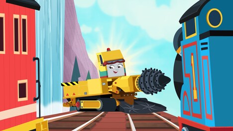 「映画 きかんしゃトーマス 大冒険！ルックアウトマウンテンとひみつのトンネル」に登場するダーシー。