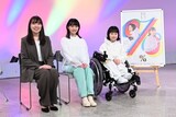 「パーセント」取材会の様子。左から南野彩子、伊藤万理華、和合由依