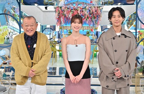 左から笑福亭鶴瓶、生見愛瑠、藤ヶ谷太輔。