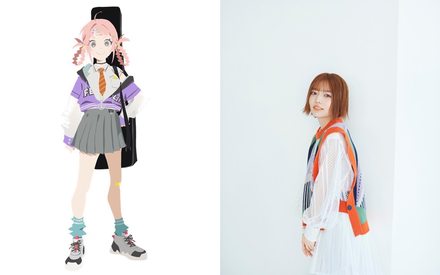 「数分間のエールを」より、中川萠美（左）を演じる和泉風花（右）。