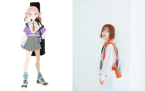 「数分間のエールを」より、中川萠美（左）を演じる和泉風花（右）。