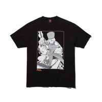 FLCL×GEEKS RULE SILKSCREEN PRINTING T SHIRT（キツルバミ）/BLACK (c)IG / GAINAX / KGI