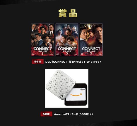 「CONNECT -覇者への道-」シリーズ「あなたの推しビジュアル」Xキャンペーンの賞品イメージ。