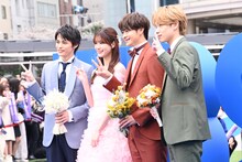 左から神尾楓珠、生見愛瑠、瀬戸康史、宮世琉弥。