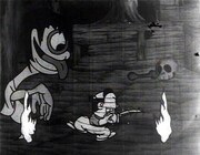 「古寺のおばけ騒動」場面カット (写真提供:マツダ映画社)