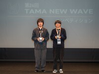 「第24回TAMA NEW WAVE」受賞者の白磯大知（左）と堀内友貴（右）。