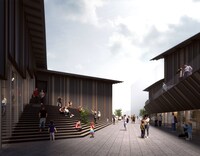 東海市創造の杜交流館の外観。