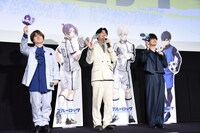 「劇場版ブルーロック -EPISODE 凪-」公開記念舞台挨拶の様子。左から内田雄馬、島崎信長、浦和希。
