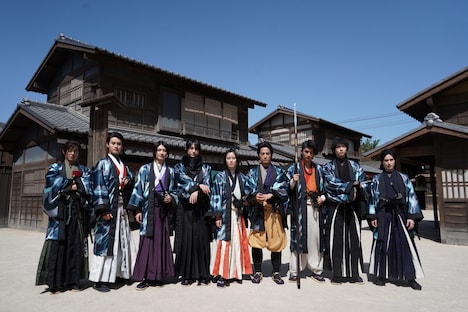 「君とゆきて咲く～新選組青春録～」記者会見の様子。