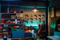 Netflix映画「シティーハンター」のセット。