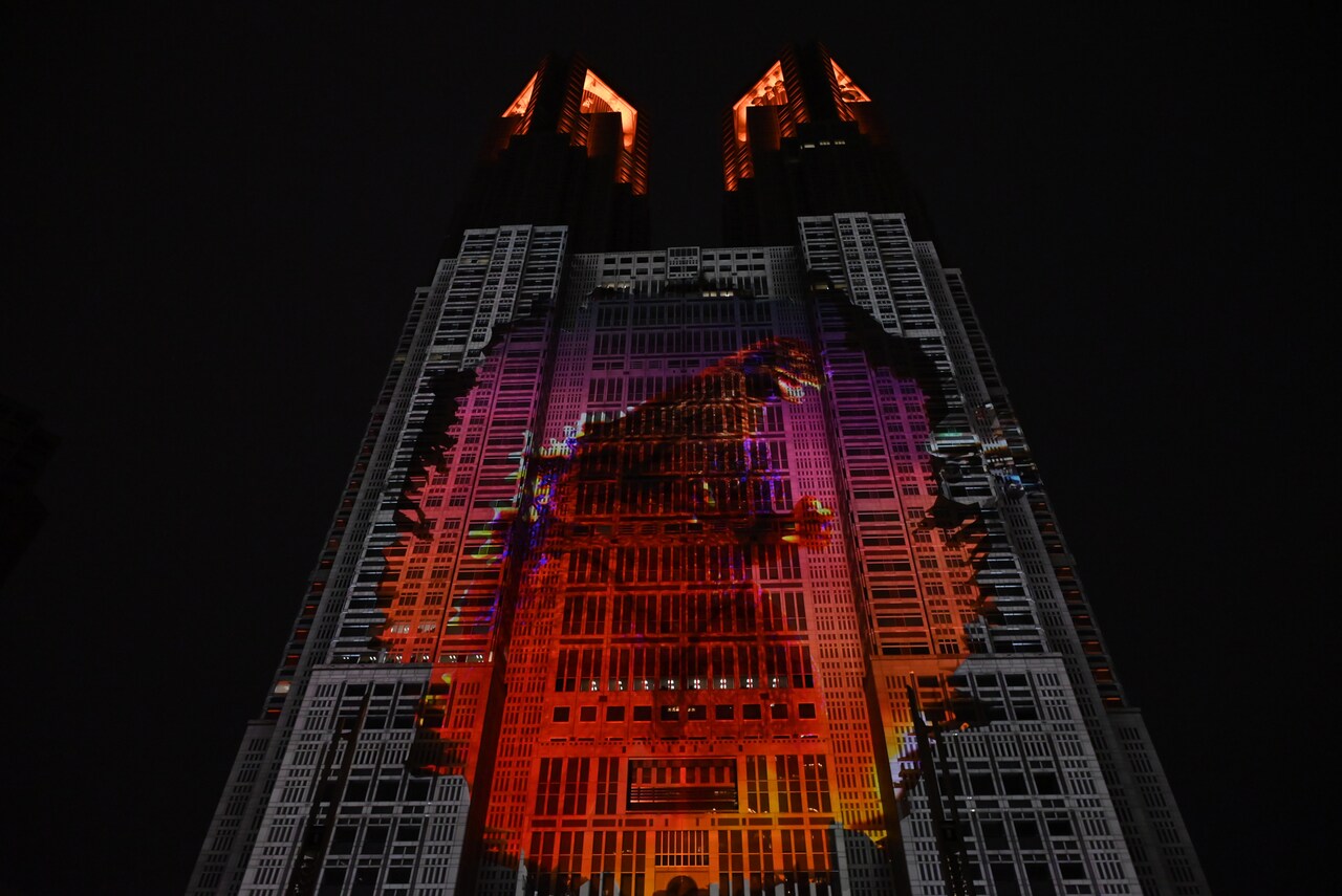 「ゴジラ都庁襲撃 ～GODZILLA: ATTACK ON TOKYO～」上映の様子。