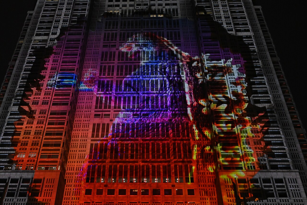 「ゴジラ都庁襲撃 ～GODZILLA: ATTACK ON TOKYO～」上映の様子。