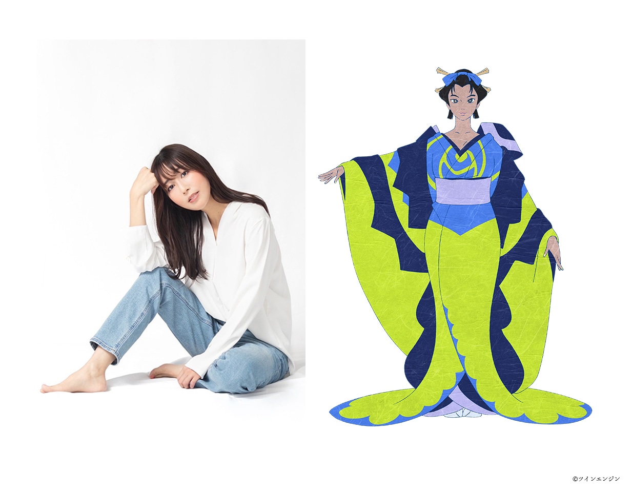 左から日笠陽子、時田フキ。