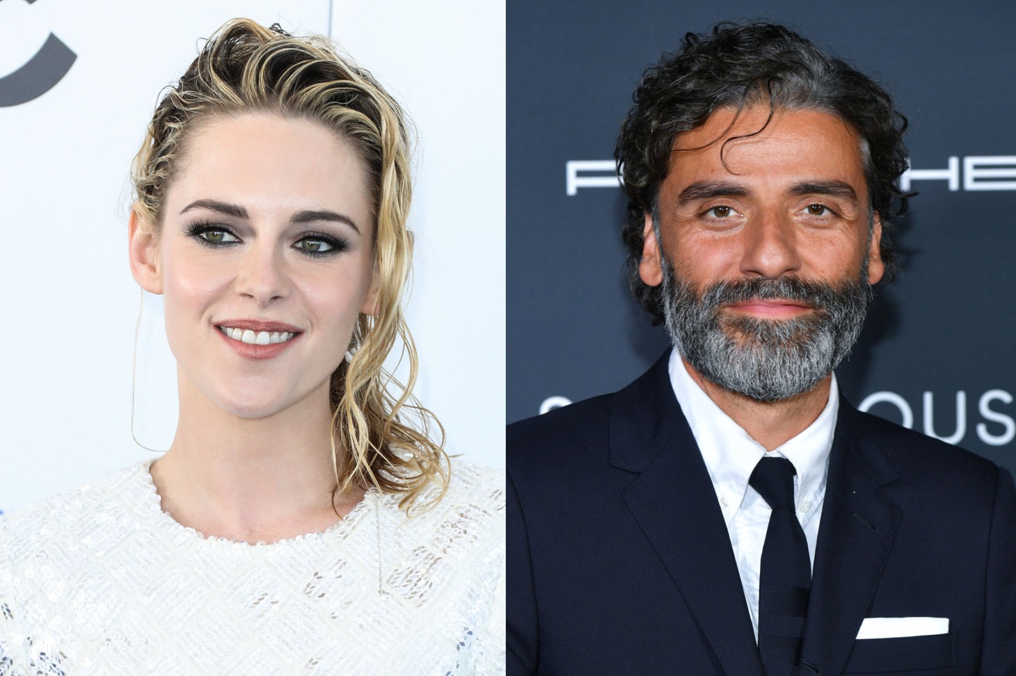 左からクリステン・スチュワート、オスカー・アイザック。
