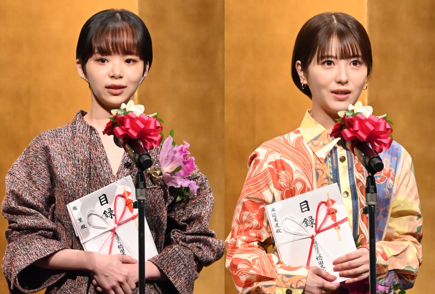 左から趣里、浜辺美波。