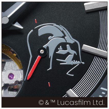 「シチズンコレクション メカニカル『ダース・ベイダー』限定モデル」より、小秒針部分のダース・ベイダー。