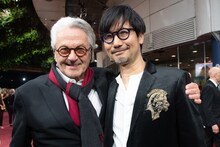 「マッドマックス：フュリオサ」のロンドンプレミアで約7年ぶりの再会を果たしたジョージ・ミラー（左）と小島秀夫（右）。