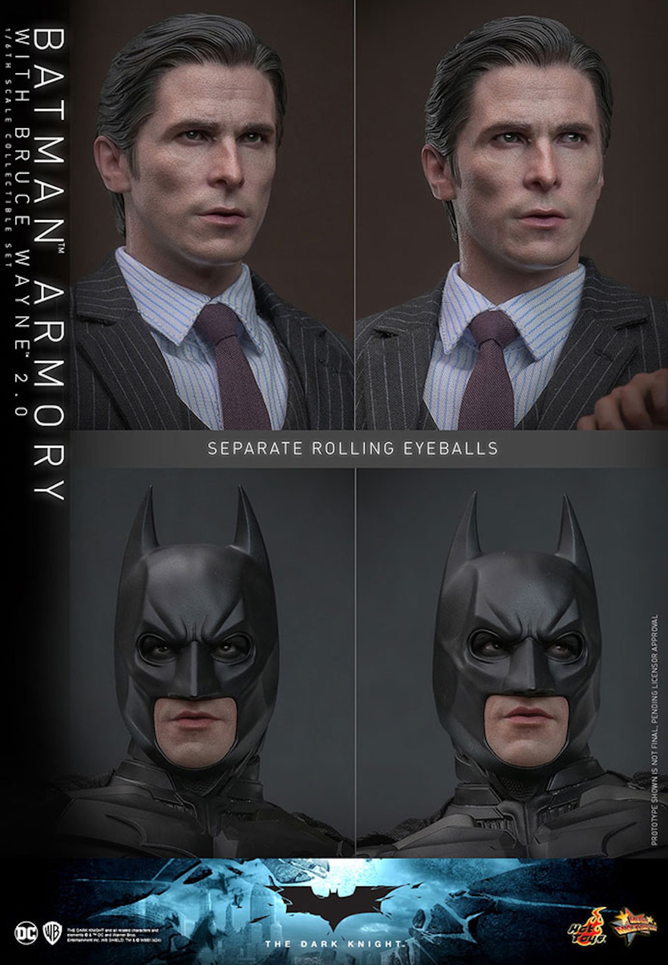 【ムービー・マスターピース】「ダークナイト」1/6スケールフィギュア バットスーツ格納庫＆ブルース・ウェイン（2.0版）