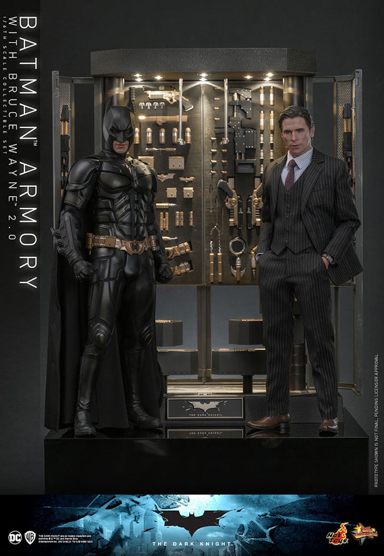 【ムービー・マスターピース】「ダークナイト」1/6スケールフィギュア バットスーツ格納庫＆ブルース・ウェイン（2.0版）