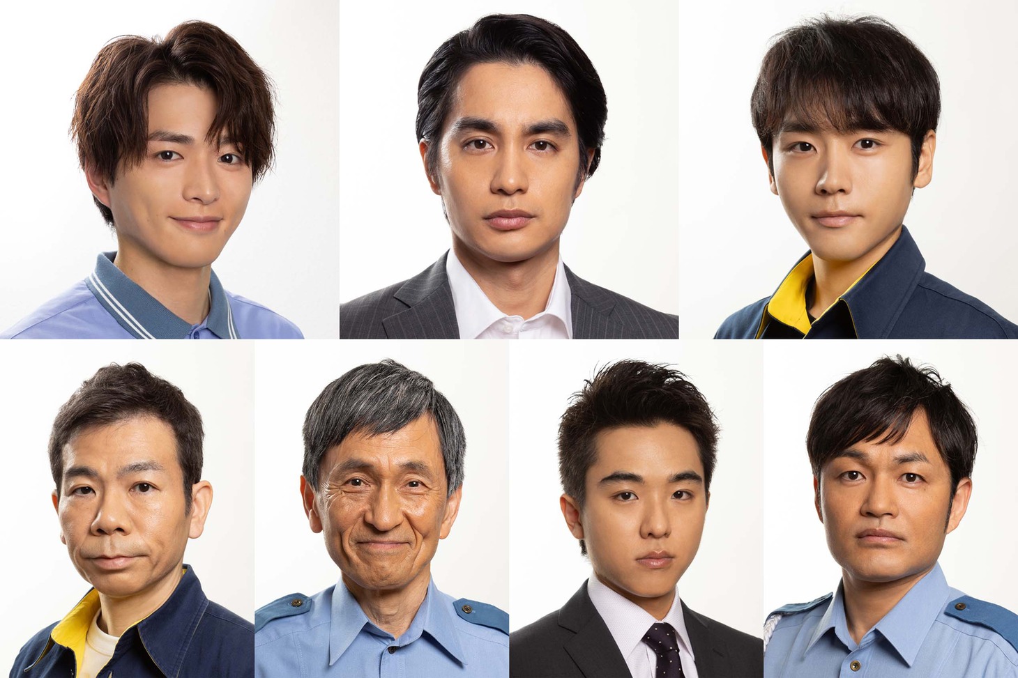 上段左から白洲迅、中村蒼、泉澤祐希、下段左からマギー、徳井優、若林時英、阿部亮平。