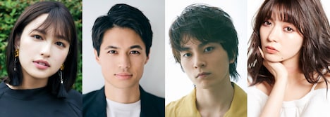 左から北村優衣、佐伯大地、芳村宗治郎、八木アリサ。