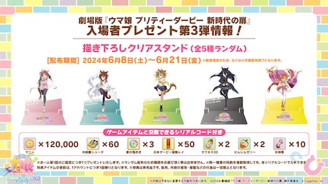 「劇場版『ウマ娘 プリティーダービー 新時代の扉』」入場者プレゼント第3弾の詳細画像。