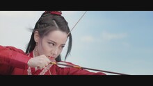中国ドラマ「安楽伝」第1回よりより、ディリラバ（迪麗熱巴）演じる任安楽。