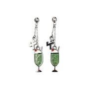 思い出のクリームソーダ風ピアス(イヤリングパーツ付 / 2500円)