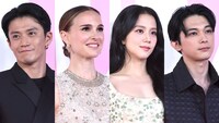 左から小栗旬、ナタリー・ポートマン、ジス（BLACK PINK）、吉沢亮。