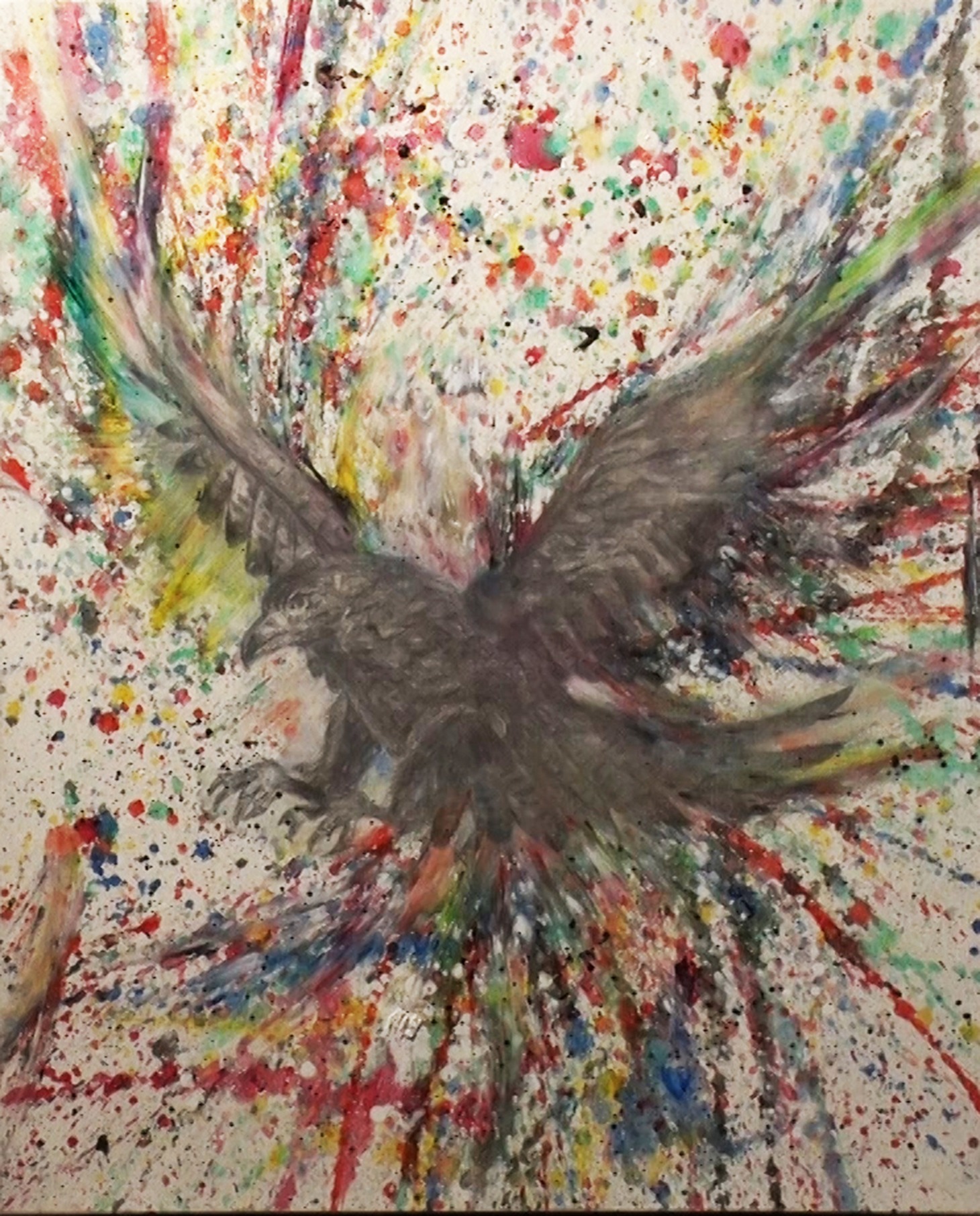 眞栄田郷敦が実際に描いた“勝利＝自由”の絵画。