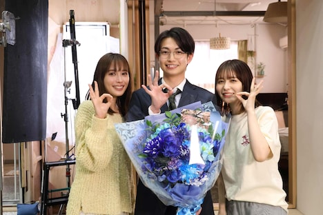 左から広瀬アリス、綱啓永、長濱ねる。
