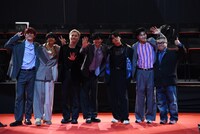 「逃走中 THE MOVIE」完成披露舞台挨拶の様子。