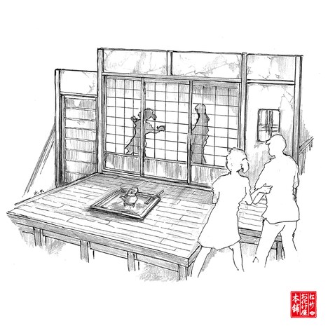 「いないはずの人影」エリアの絵コンテ。