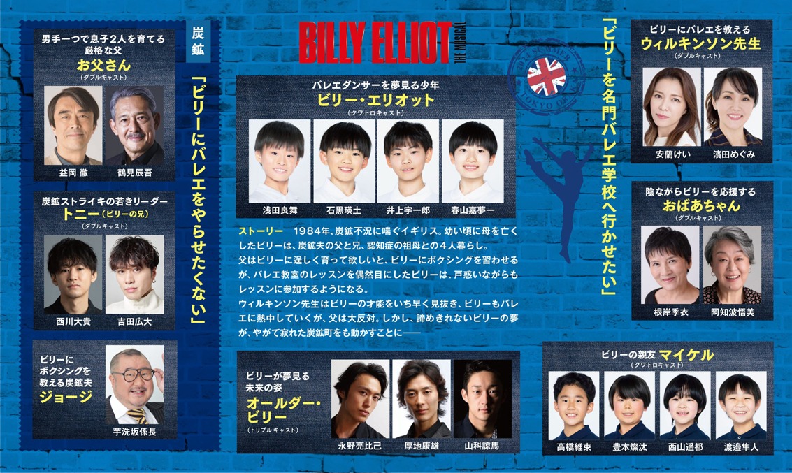 「ミュージカル『ビリー・エリオット ～リトル・ダンサー～』」のキャスト・作品紹介。