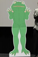 かえるくんのパネル。