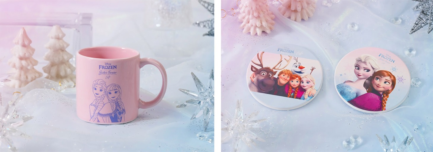 左からマグカップ（税込2200円）、白雲石コースター（税込各1320円）