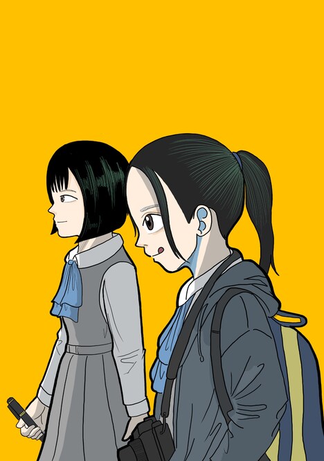 羊の目。による「新米記者トロッ子 私がやらねば誰がやる！」イラスト。