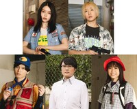 上段左から高石あかり、伊澤彩織。下段左から水石亜飛夢、飛永翼、中井友望。