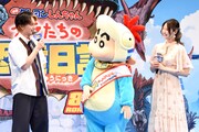 「映画クレヨンしんちゃん オラたちの恐竜日記」完成披露試写会の様子。